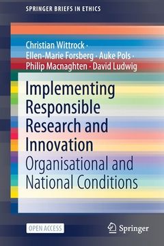portada Implementing Responsible Research and Innovation: Organisational and National Conditions (en Inglés)