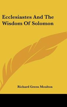 portada ecclesiastes and the wisdom of solomon (in English)