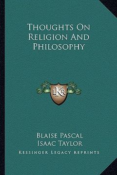 portada thoughts on religion and philosophy