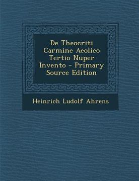 portada de Theocriti Carmine Aeolico Tertio Nuper Invento (en Latin)