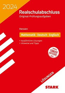 portada Stark Lösungen zu Original-Prüfungen Realschulabschluss 2024 - Mathematik, Deutsch, Englisch - Hessen