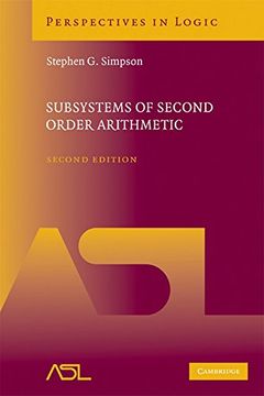 portada Subsystems of Second Order Arithmetic 2nd Edition Hardback (Perspectives in Logic) (en Inglés)