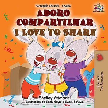 portada I Love to Share (Portuguese English Bilingual Book for Kids -Brazilian): Brazilian Portuguese (Portuguese English Bilingual Collection - Brazil) (in Portuguese)