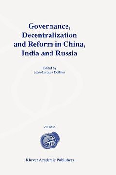 portada governance, decentralization and reform in china, india and russia (en Inglés)