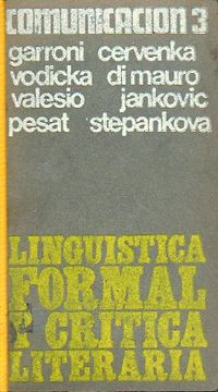 portada lingüística formal y crítica literaria.
