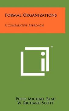 portada formal organizations: a comparative approach (en Inglés)