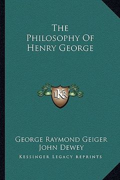 portada the philosophy of henry george (en Inglés)