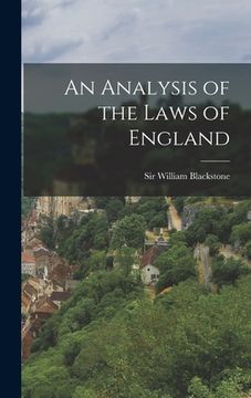 portada An Analysis of the Laws of England (en Inglés)