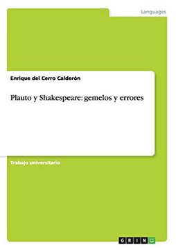 portada Plauto y Shakespeare: Gemelos y Errores (in Spanish)