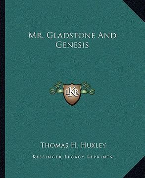 portada mr. gladstone and genesis (en Inglés)