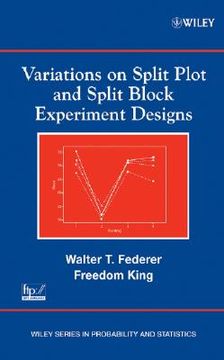portada variations on split plot and split block experiment designs