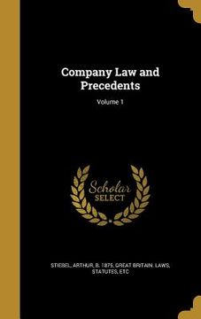 portada Company Law and Precedents; Volume 1 (en Inglés)