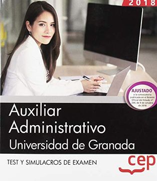 portada Auxiliar Administrativo de la Universidad de Granada. Test y Simulacros de Examen (in Spanish)