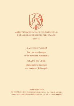 portada Die Lieschen Gruppen in Der Modernen Mathematik / Mathematische Probleme Der Modernen Wellenoptik (en Alemán)