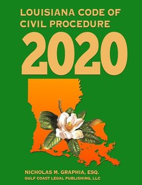 portada Louisiana Code of Civil Procedure 2020 (en Inglés)