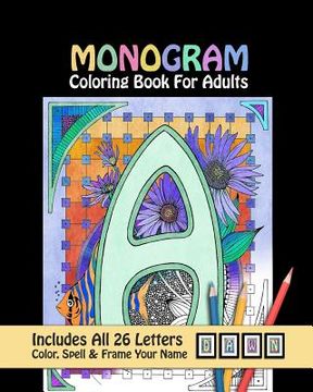 portada Monogram Coloring Book for Adults (in English)