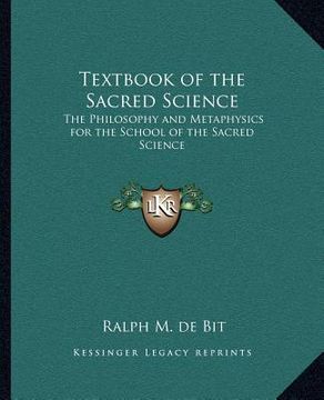 portada textbook of the sacred science: the philosophy and metaphysics for the school of the sacred science