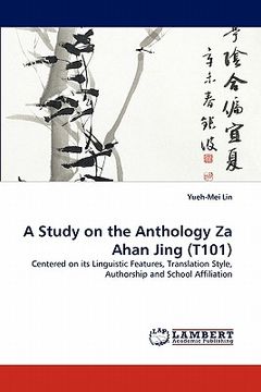 portada a study on the anthology za ahan jing (t101) (en Inglés)
