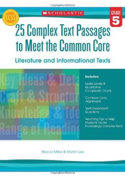 portada 25 Complex Text Passages to Meet the Common Core: Literature and Informational Texts, Grade 5 (in English)