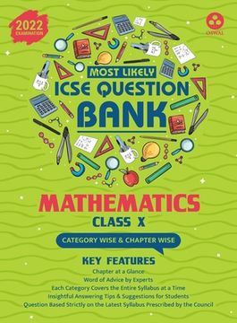 portada Most Likely Question Bank - Mathematics: ICSE Class 10 for 2022 Examination (en Inglés)