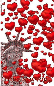 portada Statue of Liberty i Love new York red Hearts Glitter Blank Creative Valentine's Journal (en Inglés)