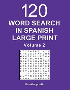 portada Word Search in Spanish Large Print - Volume 2 (in Spanish)