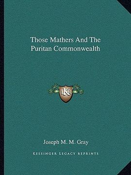 portada those mathers and the puritan commonwealth (in English)