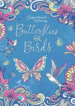 portada Butterflies and Birds: Inspriational Coloring Book for Adults 