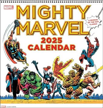 portada Mighty Marvel 2025 Wall Calendar: A Reissue of the 1975 Classic (en Inglés)