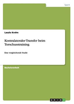 portada Kontralateraler Transfer beim Torschusstraining (German Edition)
