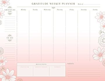 portada Gratitude Weekly Planner Notepad: (Mindfulness Gifts, Gratitude Journal for Women, Back to School Supplies) (Inner World) (en Inglés)