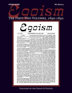 portada Egoism: The First two Volumes 1890-1892 (en Inglés)