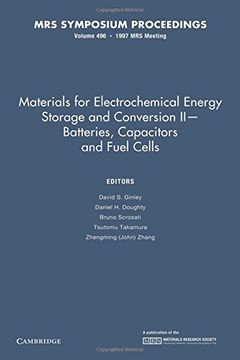 portada Materials for Electrochemical Energy Storage and Conversion ii Batteries, Capacitors and Fuel Cells: Volume 496 (Mrs Proceedings) (en Inglés)