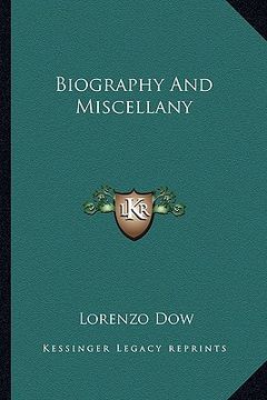 portada biography and miscellany (en Inglés)