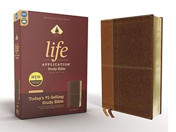 portada Niv, Life Application Study Bible, Third Edition, Leathersoft, Brown, red Letter Edition (en Inglés)