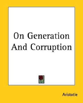 portada on generation and corruption (in English)