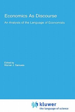 portada economics as discourse: an analysis of the language of economists (en Inglés)