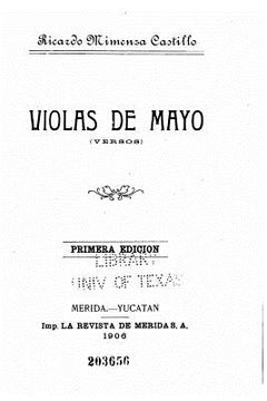 portada Violas de mayo, Versos