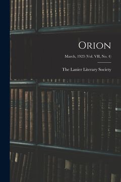 portada Orion; March, 1923 (vol. VII, no. 4) (in English)