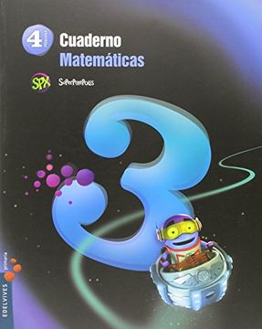 portada Cuaderno 3 de Matemáticas 4º Primaria (Superpixépolis)
