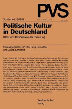 portada Politische Kultur in Deutschland: Bilanz Und Perspektiven Der Forschung (in German)