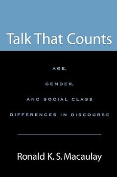 portada talk that counts: age, gender, and social class differences in discourse (in English)