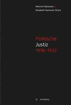 portada Politische Justiz 1918-1933 (in German)
