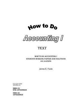 portada how to do accounting i text (en Inglés)