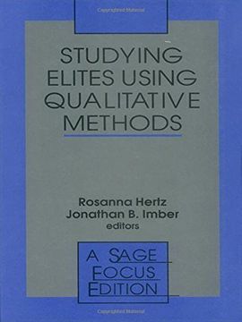 portada Studying Elites Using Qualitative Methods (Sage Focus Editions) (en Inglés)
