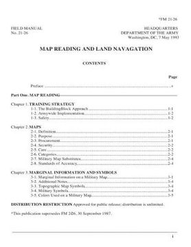 portada FM 21-26 Map Reading and Land Navigation 1993, by United States. Department of t (en Inglés)