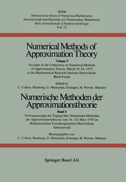 portada numerische methoden der approximationstheorie/numerical methods of approximation theory bd 5: exepts conference on numerical methods approximation the (en Alemán)