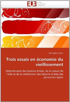 portada Trois Essais En Economie Du Vieillissement