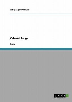 portada cabaret songs (en Inglés)