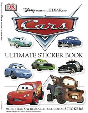 portada Ultimate Sticker Book: Cars: More Than 60 Reusable Full-Color Stickers (en Inglés)